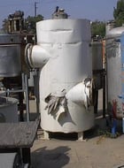 275 gallon 34" x 76", Carbon Steel Tank, 12" & 19" dia. flanged openings - Image 3