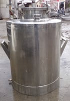 50 gallon Stainless Steel Tank, 23" diameter x 27" straight side, 12" diameter Manway, (3) 2" top inlets - Image 1