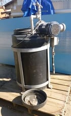 50 gallon Poly Processing, Polyethylene Tank, 12" diameter x 32" straight side, 12" manway, 1-1/4" inlet & 1" - Image 2