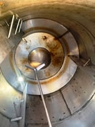 450 gallon Stainless Steel Agitated Tank, single wall, 4' diameter x 70" straight side, 1" side bottom - Image 4