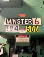 60 Ton, Minster #6SS-FB, 4" stroke, 16" Shut Height, 2.75"adj., 90-180 SPM, 21" x32"bed, air cooled & brake - Image 10