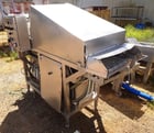Brine Needle Injector, 14" width x 6.5' L Stainless Steel chain belt conveyor w/triangular shaped picks, (5) - Image 1