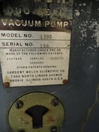 14" x 12" Welch, Rotary Vane Vacuum Pump, 2 stage, 150 HP - Image 5