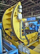 2200 lb. AIM traveling upender, 6" dia. x 44" face rolls, 3 HP motor, 66" long support arms, 2001,S45189 - Image 6