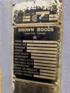 600 Ton, Brown & Boggs #SS2-600-84-48, straight side double crank, 8" stroke, 24" Shut Height, 12" ram adj. - Image 10