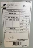 15 KVA 600Y/346 Primary, 408Y/277 Secondary, Hammond - Image 4