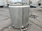 375 gallon Stainless Steel jacketed tank, 48" dia. x 48" deep, partial hinged cover - Image 1