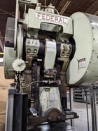 100 Ton, Federal #8, OBI flywheel press, 4" stroke, 15" throat, 14.5" Shut Height, 3" adj., 36" x28" bed, 45 - Image 1