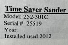 Timesavers #252-301C, 2" Head Belt Grinder Sander, S/N 25519, 2012 - Image 5