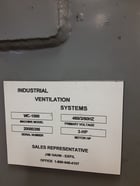 1000 cfm IVS #WC-1000, Wet Collector - Image 2