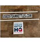 Steam kettle scraper poly support rods, Amerirod, w/ Stainless Steel "pull ring", new 2024 - Image 1