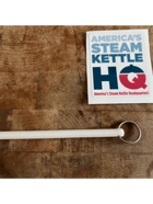 Steam kettle scraper poly support rods, Amerirod, w/ Stainless Steel "pull ring", new 2024 - Image 2