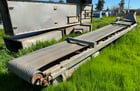22" wide x 16' long, Doyle, Stainless Steel belt conveyor, heavy duty rubber belt, 3 HP - Image 1