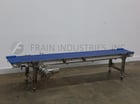 19-1/2" wide x 13.3' long, Alimec, Stainless Steel belt conveyor, mounted on locking casters - Image 1