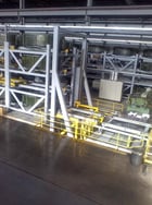 Copper tube basket storage, trolley & retrieval system, 4 level storage units, double stacl elevators - Image 1