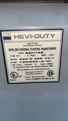 15 KVA 480 Primary, 126/62.5 Secondary, Hevi-Duty, with taps - Image 2