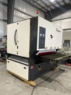 52" x 103" Timesavers #4221-45-00, dual head metal belt sander, 15-45 FPM, 38" passline, (2) 75 HP, 11" drum - Image 2