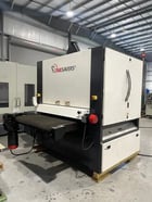 52" x 103" Timesavers #4221-45-00, dual head metal belt sander, 15-45 FPM, 38" passline, (2) 75 HP, 11" drum - Image 4