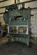 100 Ton, Johnson, straight side double crank press, 72" x 30" bed, air clutch & brake, palm buttons, #14306J - Image 4