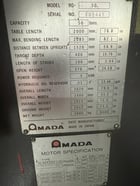 55 Ton, Amada #RG-50, CNC press brake, 6' overall, 59.84" between housing, 3.93" stroke, 15.75" throat - Image 6