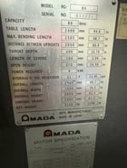 88 Ton, Amada #RG-80, CNC press brake, 8' overall, 79.2" between housing, 3.93" stroke, 3-Axis, NC9-EXII, 1997 - Image 8