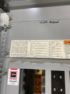 225 Amp. Cutler-Hammer, PRL2a, Pow-R-Line Panelboard, 277/480 Volts (4 available) - Image 8
