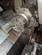 Mazak #SQT-18MS, CNC Lathe, 20.9" sw, 2.1" bar, 34.25" cc, Live Tooling, Sub Spindle, Under Power, 1997 - Image 4