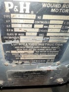30 HP 1165 RPM P & H, 230/460 Volts, Wound Round Motor, electrically OK - Image 1