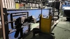 BCP Wheelabrator, 9-wheel autoblast machine with roll line, 2001 - Image 4