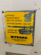 140 Ton, Wysong #MTH140-120, hydraulic brake, 10' overall, 102" between housing, 8" stroke, 17" open height - Image 7
