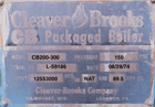 Cleaver Brooks #CB-200-300, Boiler, Natural Gas/Oil, 150 psi, 12553000 BTU/hr., 1974 - Image 2