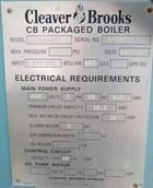 150 HP Cleaver-Brooks #CB700-150, Steam Boiler, Natural Gas, 150 psi, 5277000 BTU/hr., 460 V, 1984 - Image 4