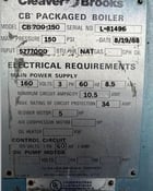 150 HP Cleaver-Brooks #CB-700-150, Steam Boiler, Natural Gas, 150 psi, 5277000 BTU/hr., 460 V, 1988 - Image 5