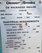 100 HP Cleaver-Brooks #CB700-100, Steam Boiler, Natural Gas, 150 psi, 4185000 BTU/hr., 480 V, 1998 - Image 3