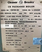 80 HP Cleaver-Brooks #CB-700-80, Steam Boiler, Natural Gas, 150 psi, 3347000 BTU/hr., 208 V, 2005 - Image 4