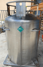 International Cryogenics #IC-500, Tank Storage on Wheels, Helium Tanks Stainless Steel UN 1963, 42" x 42" Base - Image 2