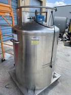 International Cryogenics #IC-500, Tank Storage on Wheels, Helium Tanks Stainless Steel UN 1963, 42" x 42" Base - Image 3