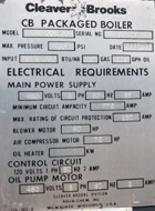 700 HP Cleaver-Brooks #CB-200-700, Steam Boiler, Natural Gas/Oil, 150 psi, 480 V, 1995 - Image 8