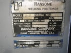 1000 lb. Ransome #10-P, Welding Positioner, 30" diameter Table, 460 V., 1969 - Image 2