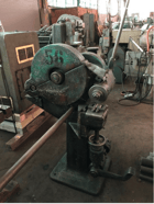 2" Landis #2, roller pipe cutter, cap: 1/8"-2", length gauge & pipe stop, 3 HP, w/extra support rollers & - Image 3