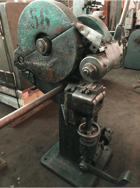 2" Landis #2, roller pipe cutter, cap: 1/8"-2", length gauge & pipe stop, 3 HP, w/extra support rollers & - Image 4