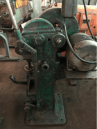 2" Landis #2, roller pipe cutter, cap: 1/8"-2", length gauge & pipe stop, 3 HP, w/extra support rollers & - Image 9