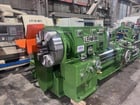 27.5" x 120" Lehmann #2516, hollow spindle lathe, dual 4-jaw chucks, taper attachment, coolant pump - Image 6