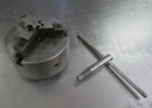 6-1/4" 3-Jaw self-centering universal LOO back lathe chuck with wrench (YMC) - Image 1