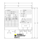 1500 KVA 480 Delta Primary, 208Y/120 Secondary, Sunbelt - Image 1