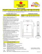 50 Ton, MachineCo (Canadian Press Division) #HFP-50, H-Frame Hydraulic Press, 16" Stroke, 7" Bore, 3" Rod - Image 2