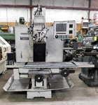 Milltronics #MB-19, vertical bed mill, 3-Axis, 13" x50" tbl., 60-4000 RPM, #40, 7.5 HP, Centurion 6, power - Image 1