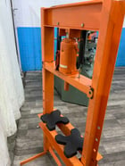 20 Ton, Custom H-frame press, 5" stroke, 8" x21" bed area, hand pump, like new - Image 4