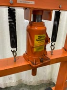 20 Ton, Custom H-frame press, 5" stroke, 8" x21" bed area, hand pump, like new - Image 7