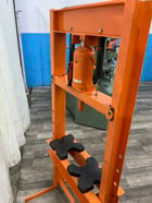 20 Ton, Custom H-frame press, 5" stroke, 8" x21" bed area, hand pump, like new - Image 9